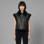 Women's Plush Shearling Leather Vest