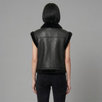 Women's Plush Shearling Leather Vest