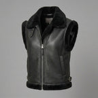 Women's Plush Shearling Leather Vest