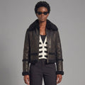 Midnight Shearling Leather Jacket