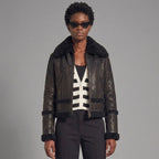 Midnight Shearling Leather Jacket