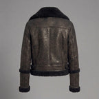 Midnight Shearling Leather Jacket
