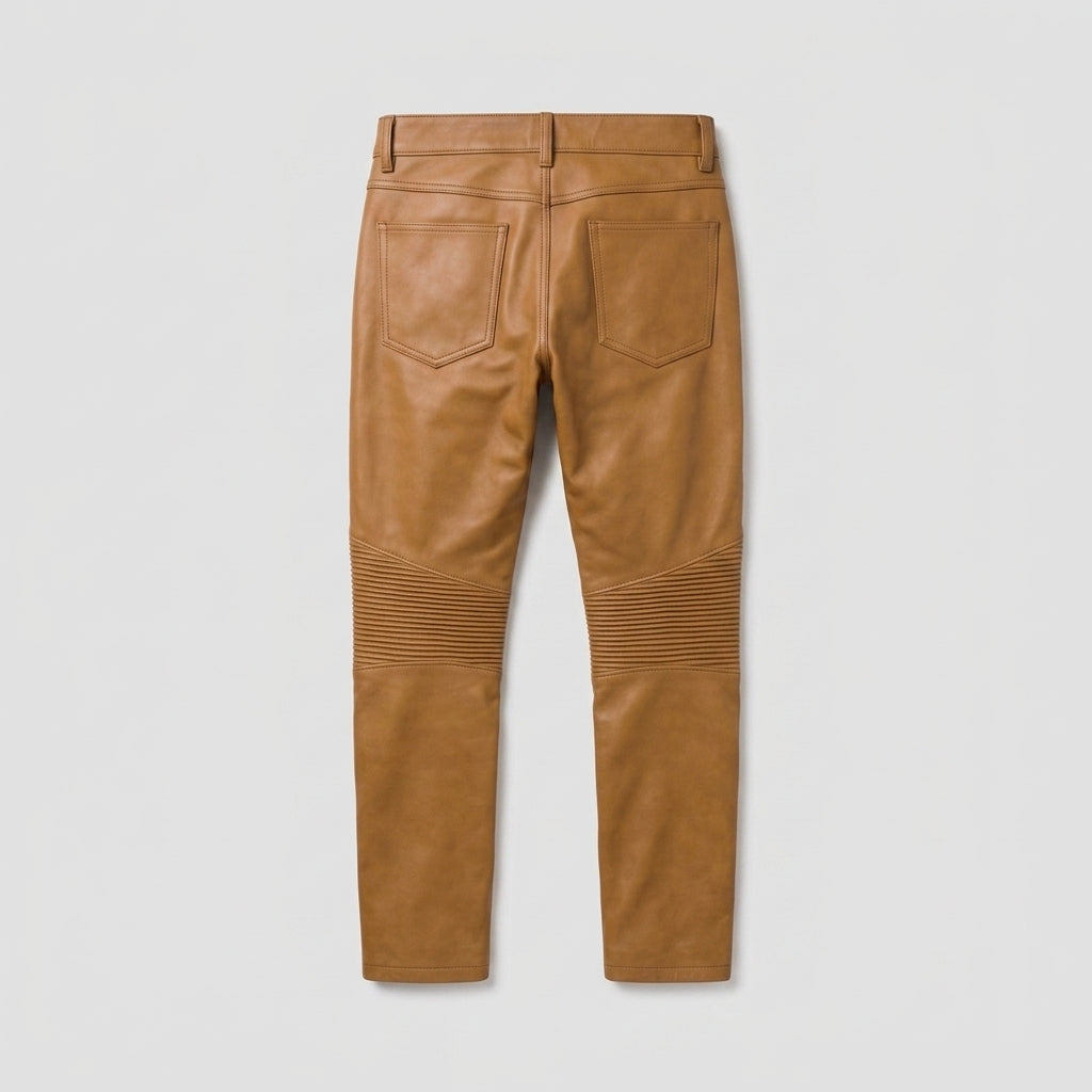 Men's Lambskin Leather Pants Luxury Soft Leather Trousers