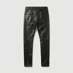 Men's Vintage Leather Pants Distressed Biker Motorcycle Trousers