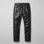 Men's Genuine Leather Jeans Luxury Slim Fit Leather Pants