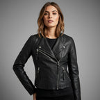 Women's Premium Black Leather Motorcycle Jacket