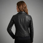 Women's Premium Black Leather Motorcycle Jacket