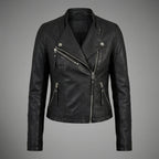 Women's Premium Black Leather Motorcycle Jacket