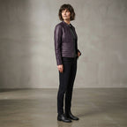 Women's Purple Snap-Collar Leather Jacket