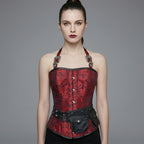 Red Brocade Pocket Corset
