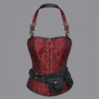 Red Brocade Pocket Corset