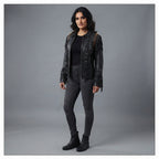 Women's Shadow Fringe Studded Leather Jacket