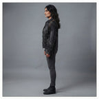 Women's Shadow Fringe Studded Leather Jacket