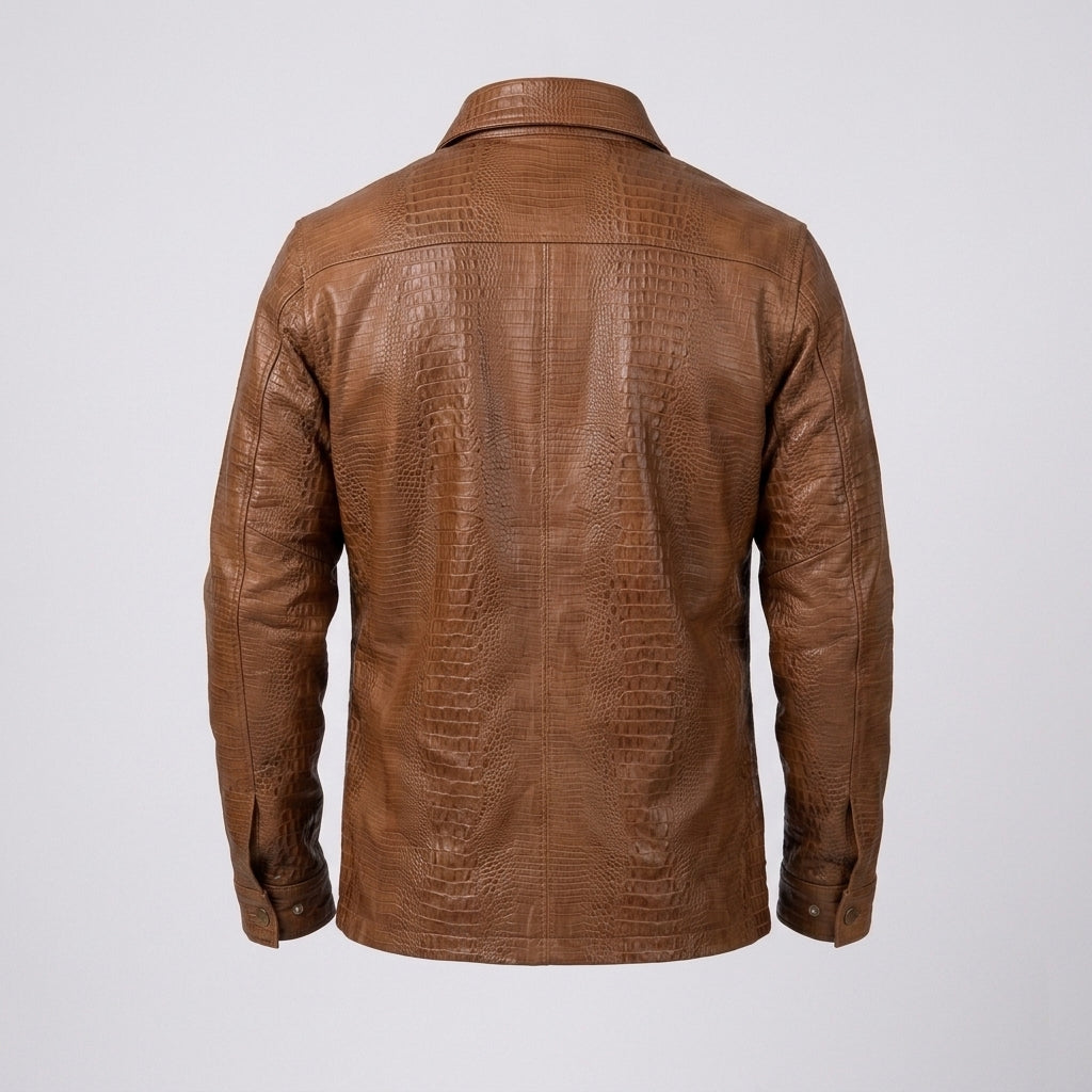 Men's Leather Overshirt Premium Genuine Leather Shacket