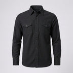 Men's Lambskin Leather Shirt Luxury Soft Leather Button-Up