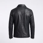 Men's Leather Western Shirt Genuine Snap Button Leather Shirt