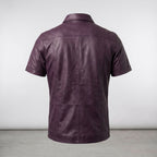 Men's Leather Shacket Premium Casual Leather Shirt Jacket