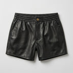 Men's Genuine Leather Shorts Premium Biker Motorcycle Shorts