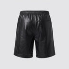 Men's Leather Biker Shorts Classic Motorcycle Riding Shorts