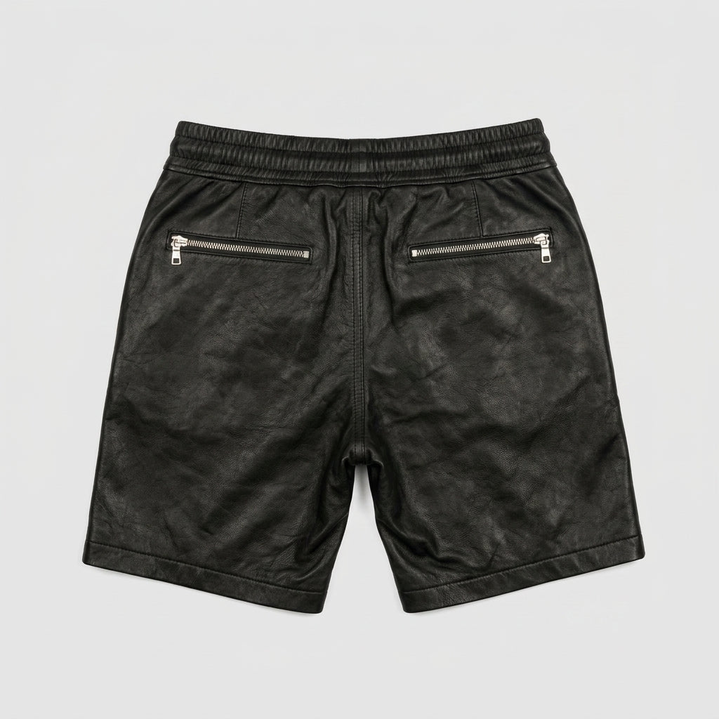Men's Premium Leather Shorts Slim Fit Genuine Leather Bottoms