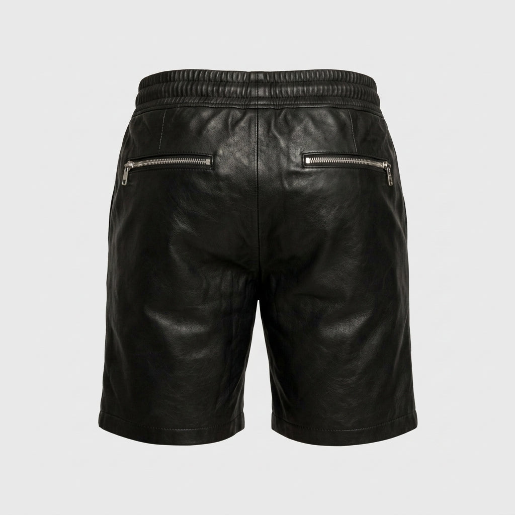 Men's Premium Leather Shorts Slim Fit Genuine Leather Bottoms