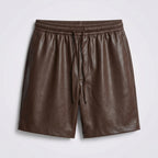 Men's Lambskin Leather Shorts Luxury Soft Leather Shorts