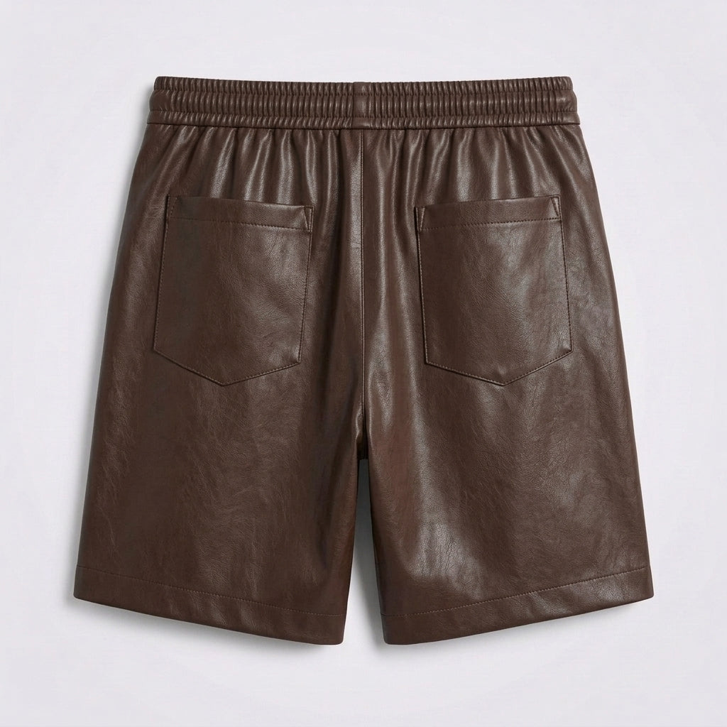 Men's Lambskin Leather Shorts Luxury Soft Leather Shorts