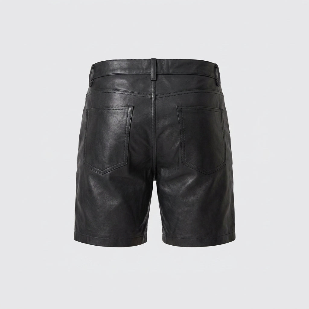 Men's Designer Leather Shorts Premium Fashion Leather Shorts
