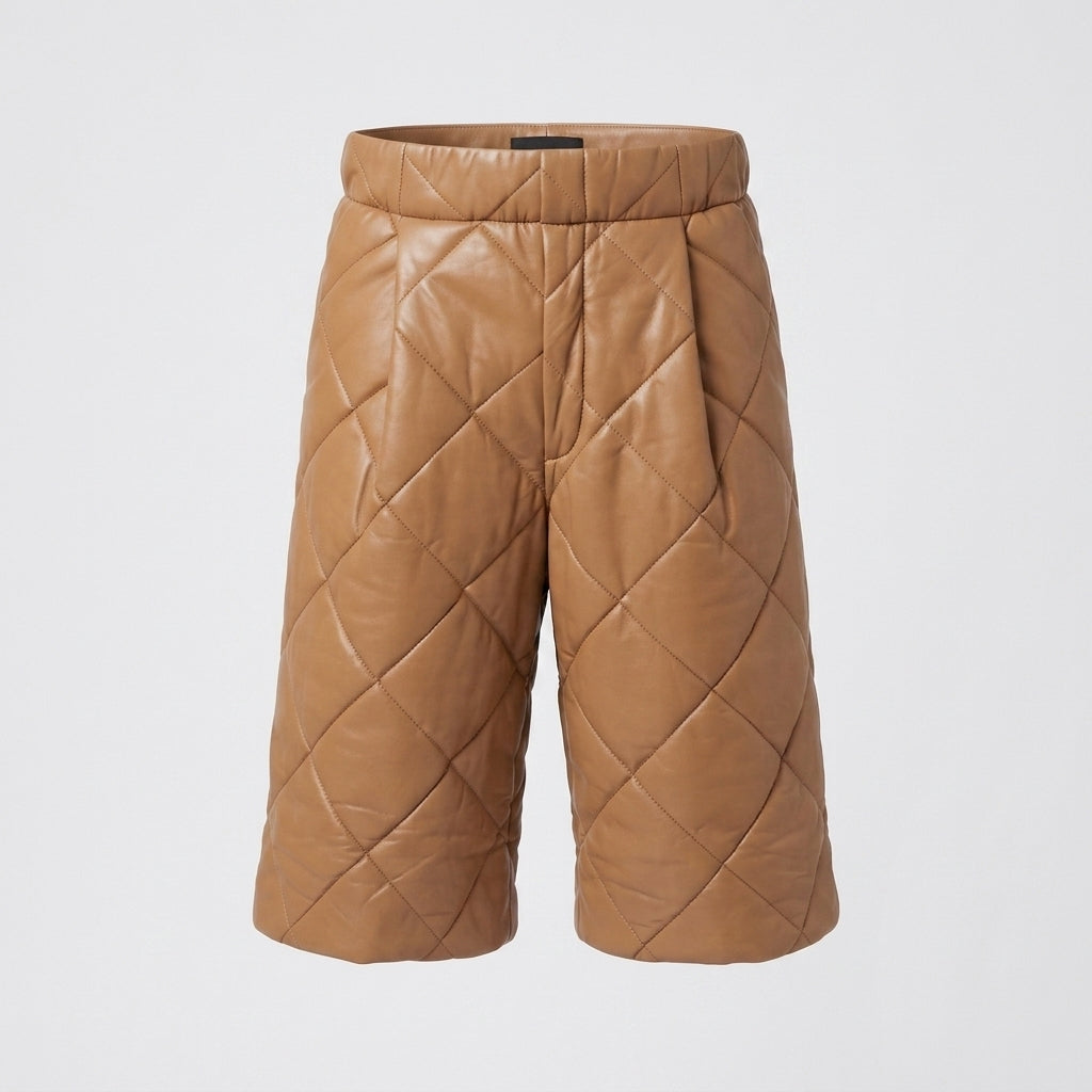 Men's Luxury Leather Shorts Handmade Genuine Leather Shorts