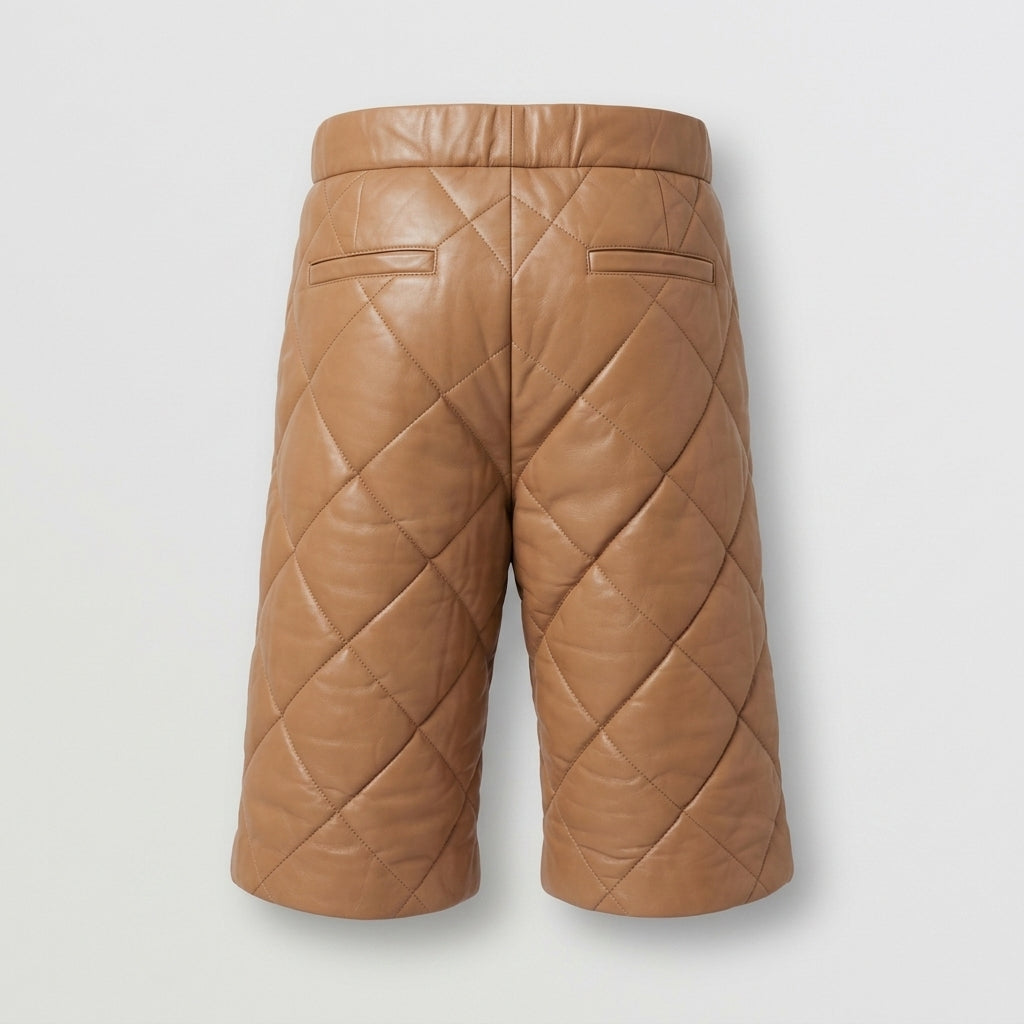Men's Luxury Leather Shorts Handmade Genuine Leather Shorts