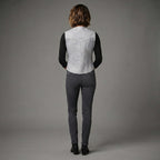 Women's Grey Leather Western Vest