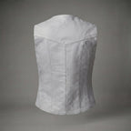Women's Grey Leather Western Vest