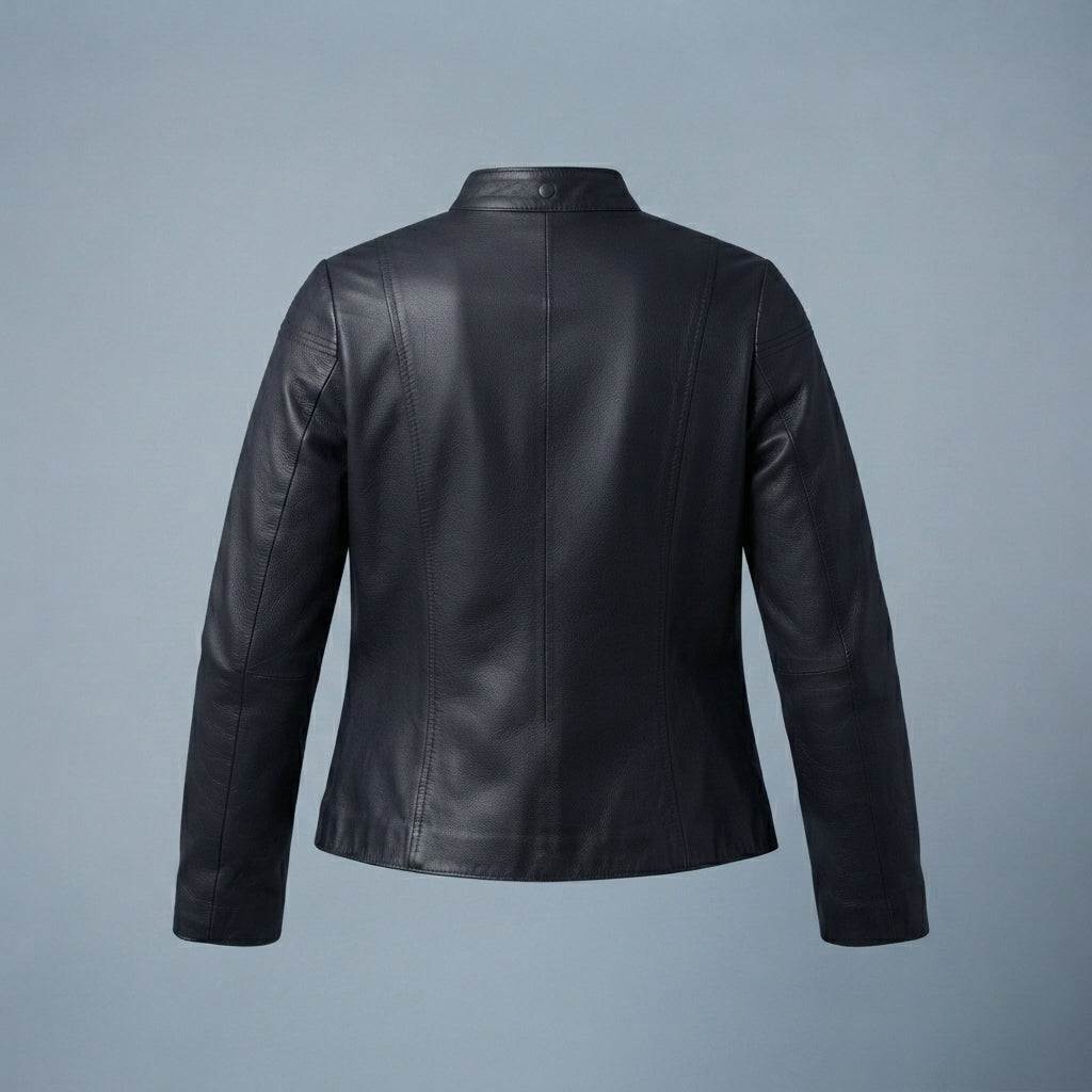 Black Multi-Zip Women's Leather Jacket