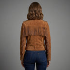 Women's Suede Belted Moto Jacket