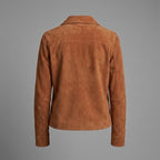 Women's Tan Suede Shirt Jacket