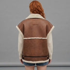 Women's Distressed B-3 Aviator Shearling Vest