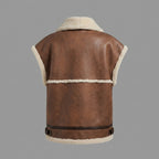 Women's Distressed B-3 Aviator Shearling Vest