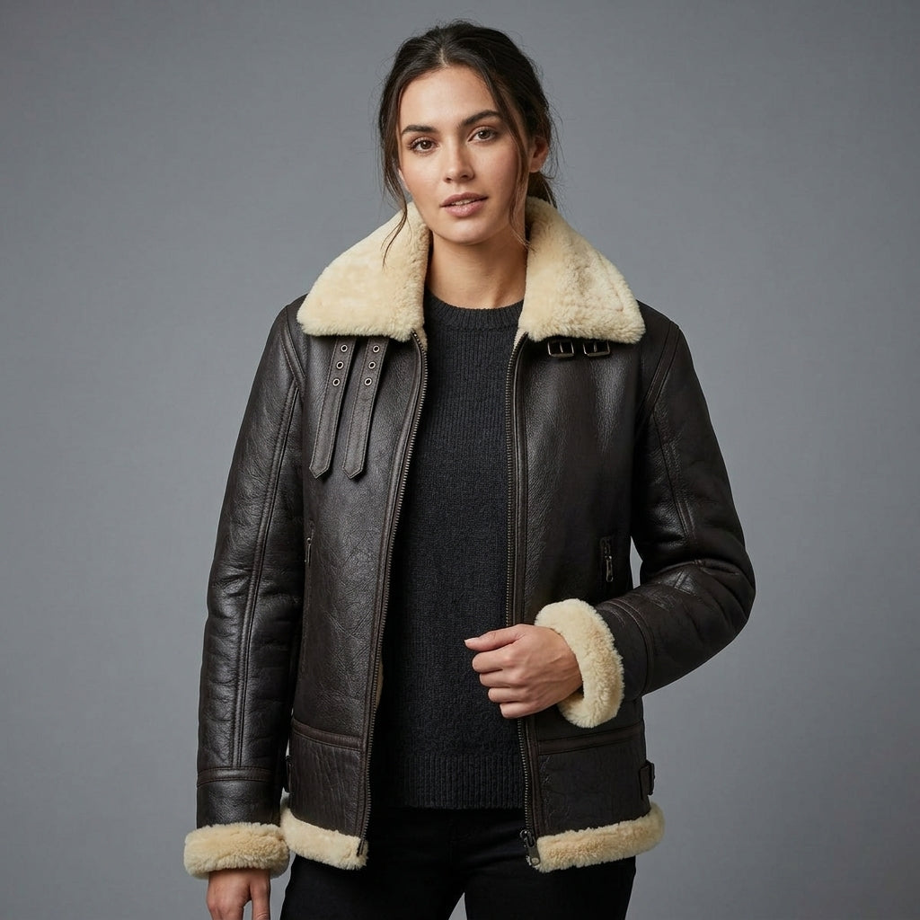 Women's B-3 Aviator Shearling Flight Jacket