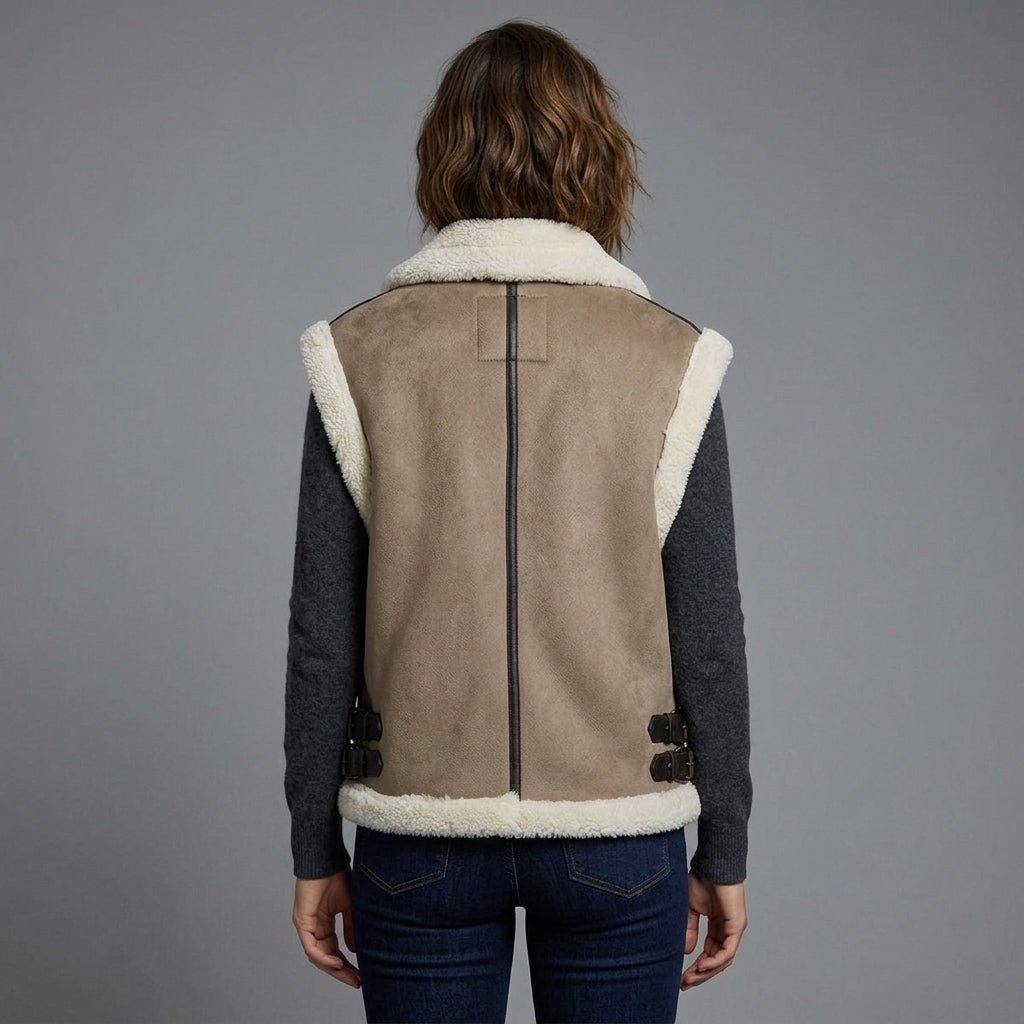 Women's B-3 Aviator Shearling Leather Vest