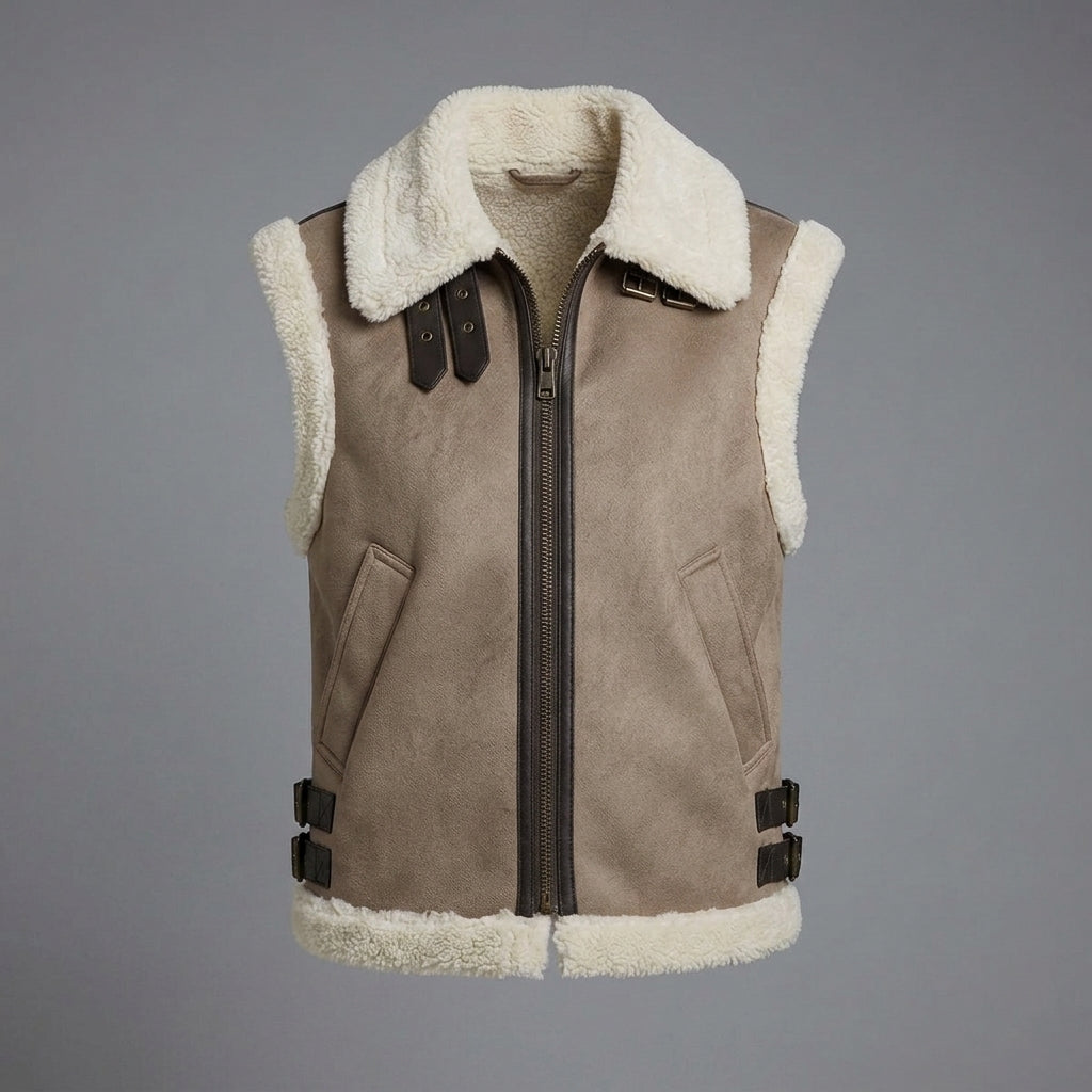 Women's B-3 Aviator Shearling Leather Vest