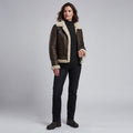 Women's B-3 Dark Brown Shearling Leather Jacket