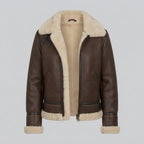 Women's B-3 Dark Brown Shearling Leather Jacket