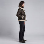 Women's B-3 Dark Brown Shearling Leather Jacket