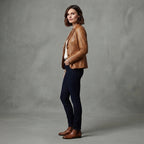Women's Classic Caramel Leather Blazer