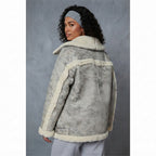 Women's Glacier Distressed Leather Flight Jacket