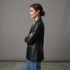 Women's Modern Leather Suiting Blazer
