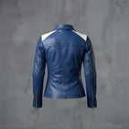 The Retro Blue Biker Jacket
