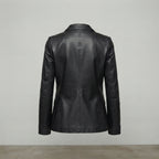 Women's Slim-Fit Leather Blazer