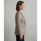 Women's Tailored Leather Blazer Jacket