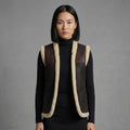 Women's Two-Tone Shearling Leather Vest